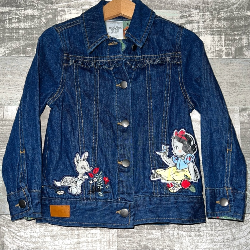 Disney Animators SNOW WHITE Girls Toddler Jean Denim Jacket Coat 3